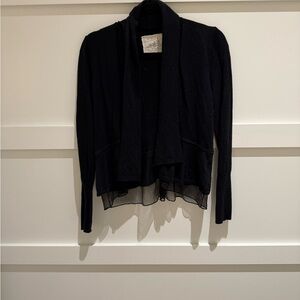 Angel Of The North Black Draped Cardigan Sweater